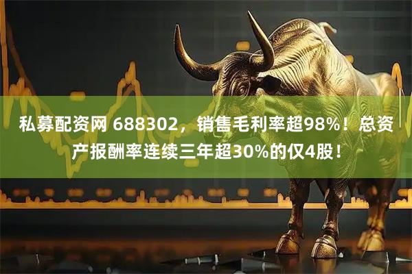 私募配资网 688302，销售毛利率超98%！总资产报酬率连续三年超30%的仅4股！